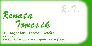 renata tomcsik business card