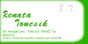 renata tomcsik business card